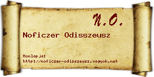 Noficzer Odisszeusz névjegykártya